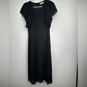 Ivy City Co Pleated Black Alice Dress Size Small